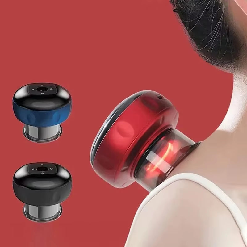 Revolutionary Intelligent Vacuum Cupping Massager with Heating - Ultimate Gua Sha Experience for Back, Neck, and Arms