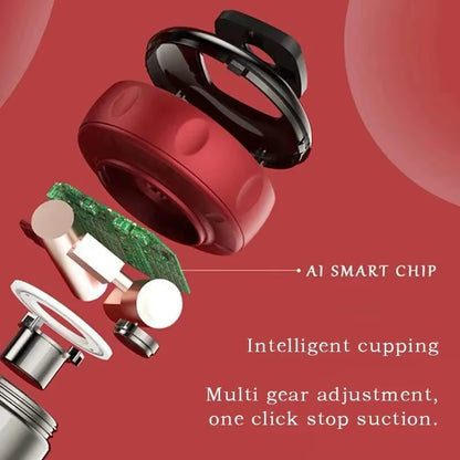 Revolutionary Intelligent Vacuum Cupping Massager with Heating - Ultimate Gua Sha Experience for Back, Neck, and Arms