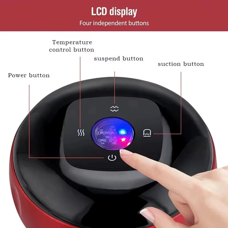 Revolutionary Intelligent Vacuum Cupping Massager with Heating - Ultimate Gua Sha Experience for Back, Neck, and Arms